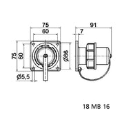 Bals Elektrotech - Schutzkontakt-Gerätestecker Schutzkont.-Anbaugerätest. 755 16A 3p 230V IP68