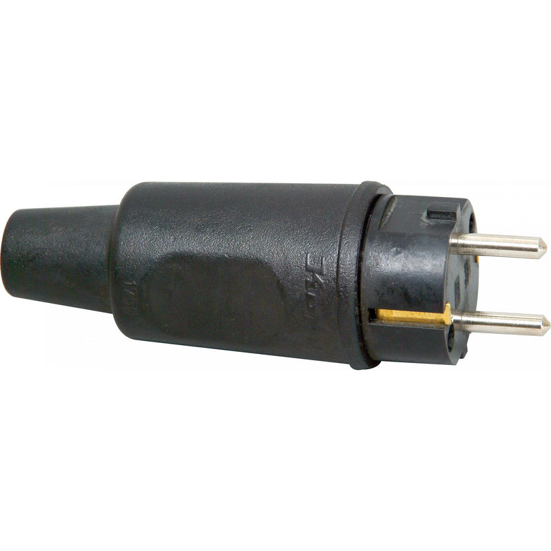 Kopp - Schutzkontaktstecker Gummistecker sw 179516054 − 10 Stück