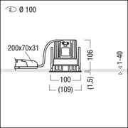 Zumtobel Group - Downlight/Strahler/Flutlicht LED - Downlight PANOS INF #60817228 4000K
