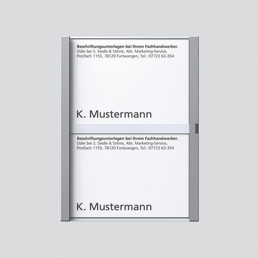 Siedle&Söhne - Zubehör/Ersatzteile für Türkommunikation Namensschild sil-met kpl. 200029041-00 f.TM 611-2 SM