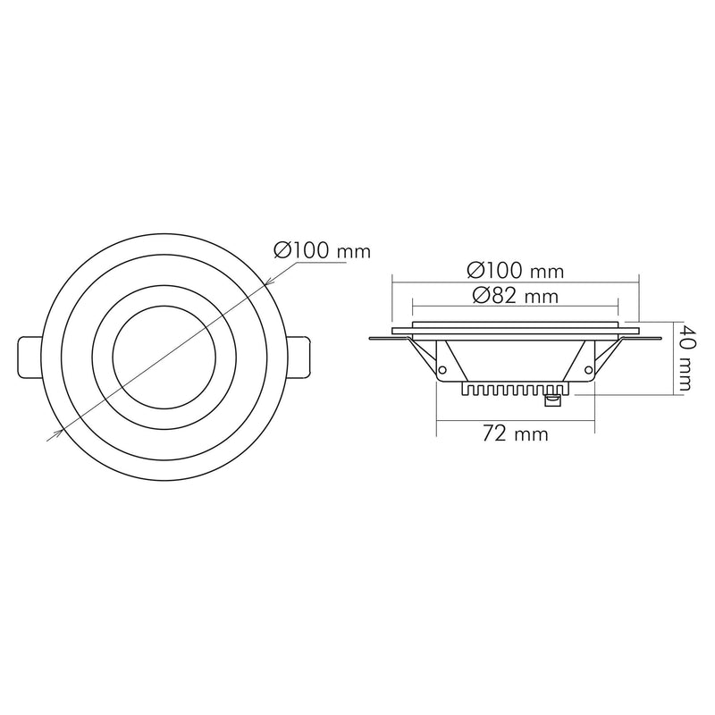 Nobile - Decken-/Wandleuchte LED-Glas-Panel 1560606412 830, 350mA