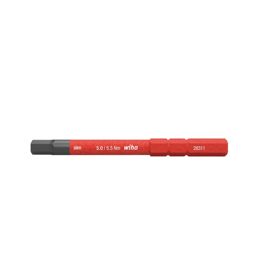 Wiha - Bit Sechskant Schraubendreher 2831-18 SW 5,0x75 SoftFinish electric