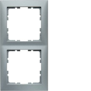 Berker - Abdeckrahmen Rahmen 2fach alu matt 10129939