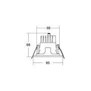Brumberg Leuchten - Downlight/Strahler/Flutlicht LED-Einbaudownlight 230 V 40611183 3000K, 48Gr