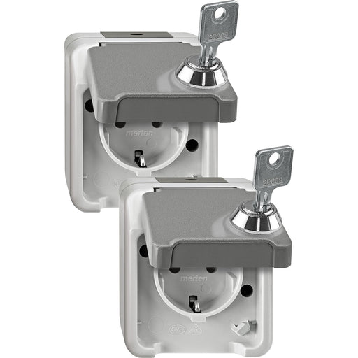 Merten - Steckdose SCHUKO-Steckdose MEG2424-8029 lichtgrau