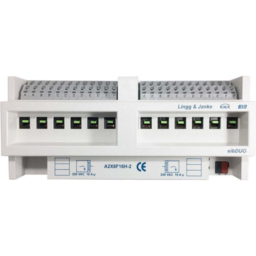 Lingg&Janke - Bussystem-Schaltaktor Schaltaktor 12-fach A2X6F16H-2 16A 250V 12TE