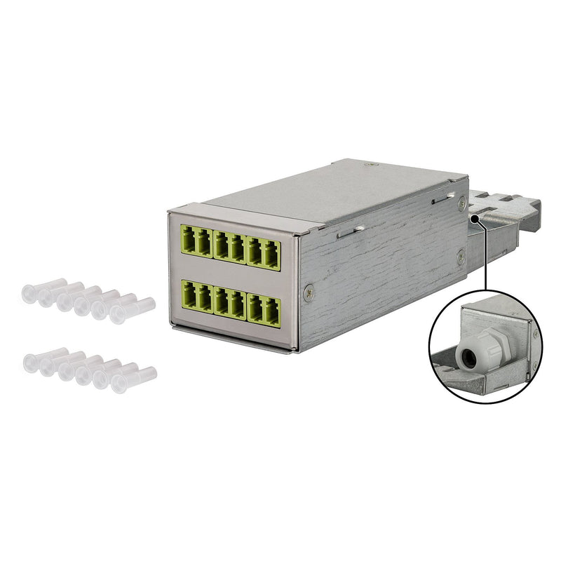 Metz Connect - Moduleinsatz für Patchpanel LWL DCCS Baugruppe 130D208J00000N OM5 6xLC-Duplex