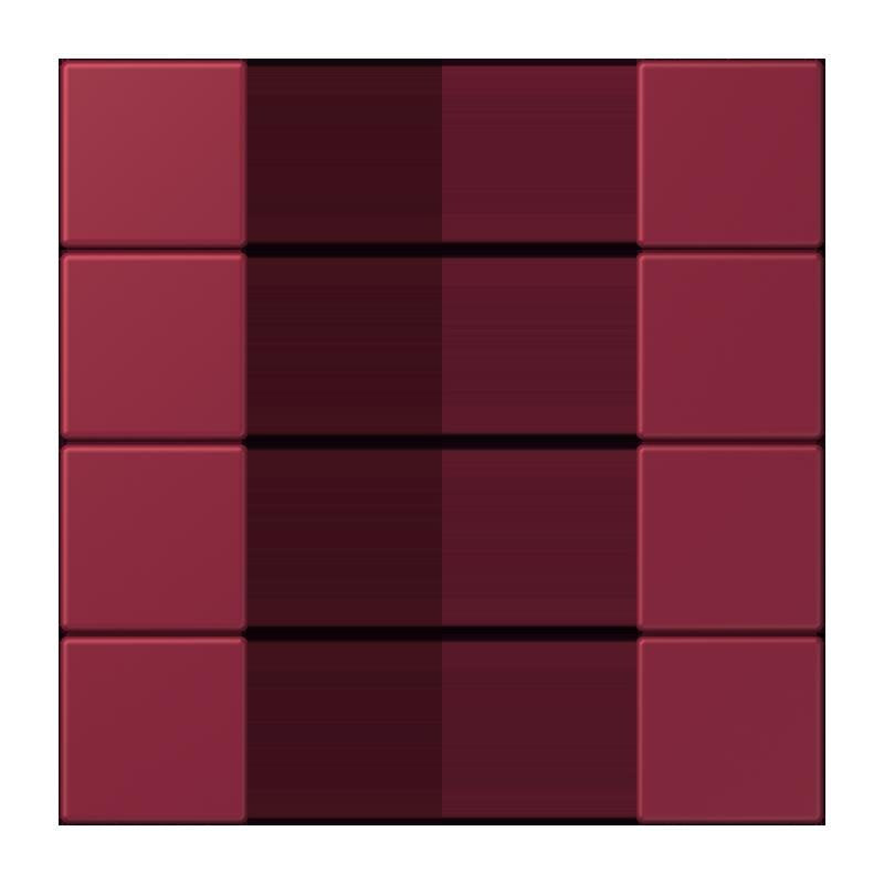 Jung - Abdeckung/Bedienelement für Installationsschalterprogramme Tastensatz 4fach LC 504 TSA 255 le rubis