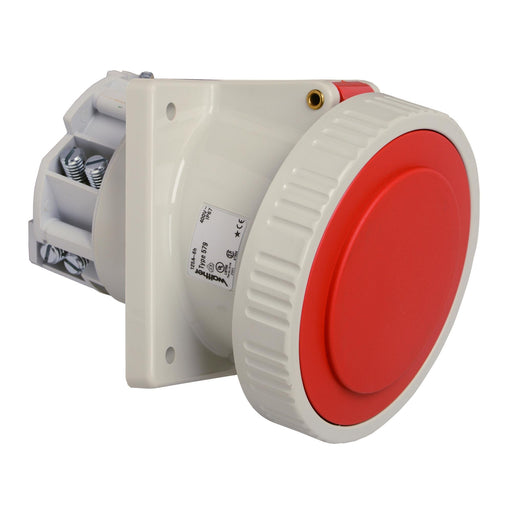 Walther Werke - CEE-Anbausteckdose (IEC 60309) Anbaudose wasserdicht 579306P schräg 125A 3P 6h − 2 Stück