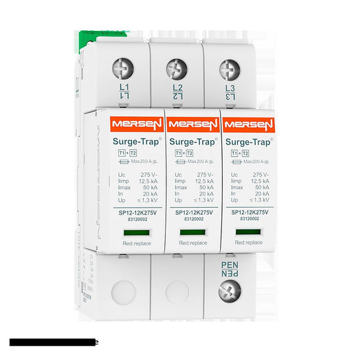 Mersen - Blitzstromableiter für Energietechnik Überspg.-Ableiter Typ 1+2 STPT12-12K150V-3P 12,5kA Uc150V 3+0TNC