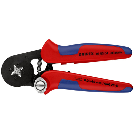 Knipex - Presswerkzeug Kabelschuhe/Verbinder, Aderendhülsen, Schirmanschluss Crimpzange 97 53 04 SB f.Aderendh. 180mm