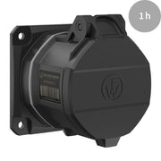Walther Werke - CEE-Anbausteckdose (IEC 60309) CEE NEO Anbaudose FW431501CC gerade 32A 5P 1h