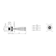 Bernstein - Rundsteckverbinder, Einbau (mit Leitung) Einbaustecker STECKER 4PM12M20ACOD 0,8m Kabel 4-polig