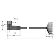 Turck - Konfektioniertes Sensor-Aktor-Kabel Passivverteiler CKWM19-19-5/TXL − 1 Stück