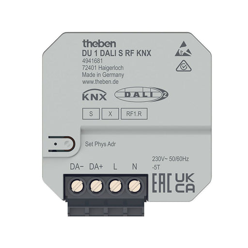 Theben - Bussystem-Systemschnittstelle/Medien-Gateway UP 1-fach Funk-DALI-Aktor DU 1 DALI S RF KNX KNX RF, Data Secure