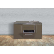 Stengel - Mini-Küche Miniküche Premiumline MPGSMM150GSBre Mokka metallic