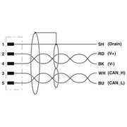 Phoenix Contact - Konfektioniertes Sensor-Aktor-Kabel Bussystem-Kabel SAC-5P-M 8MS#1575712 − 1 Stück