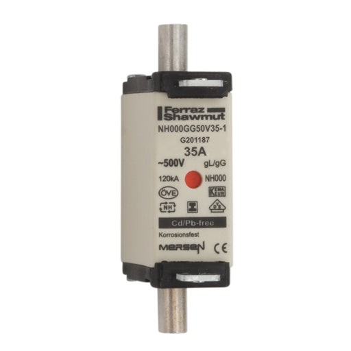 Mersen - Messersicherung NH-Sicherungseinsatz SG NH000GG50V35-1 Gr.000 gG 35A/500VKM