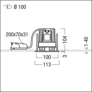 Zumtobel Group - Downlight/Strahler/Flutlicht LED - Downlight PANOS INF #60817249 4000K