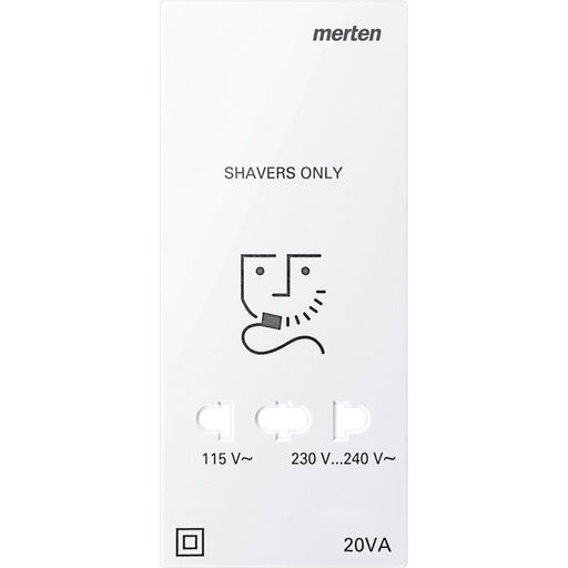 Merten - Rasiersteckdose Zentralplatte pws/gl 213619 für Rasiersteckdose