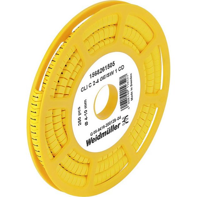 Weidmüller - Kabelmarkierungssystem Leitermarkierer CLI C2-4GE/SW 2 CD Zahl 2 gelb 2,5-16 − 250 Stück