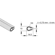 Niedax - Kabelschutz für Installationskanal Kantenschutzband RKBA 10 E4 − 10 Meter