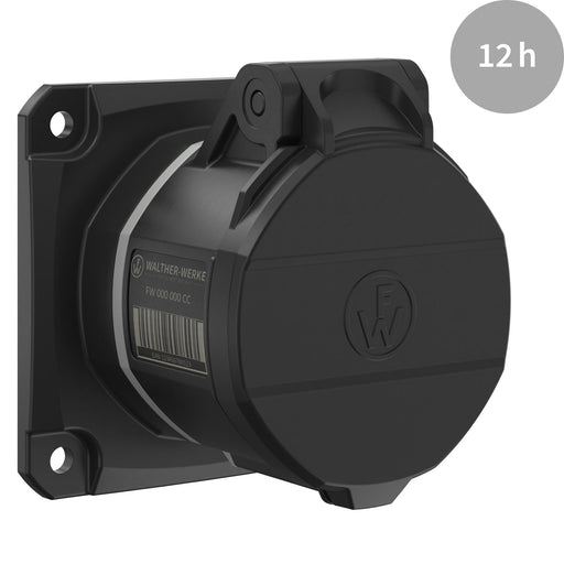 Walther Werke - CEE-Anbausteckdose (IEC 60309) CEE NEO Anbaudose gerade FW411512SK 16A 5P 12h IP54 − 10 Stück
