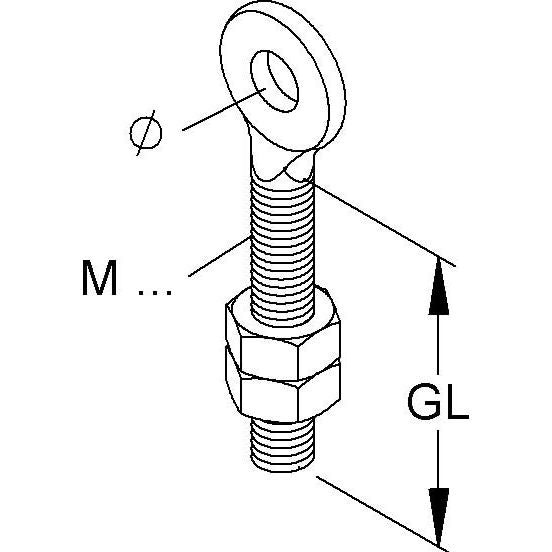 Niedax - Ringschraube mit Holzgewinde Ringschraube RCM 8