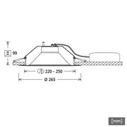LTS Licht&Leuchten - Downlight/Strahler/Flutlicht LED-Downlight LFLEXL261.830/DALIws 830, DALI, ws