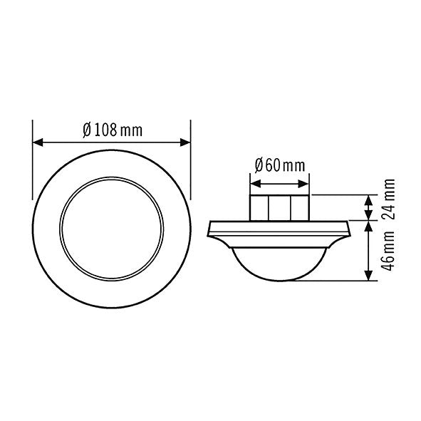 ESYLUX - Bussystem-Bewegungsmelder Bewegungsmelder MDC360/48#EP10428982 DALI-2