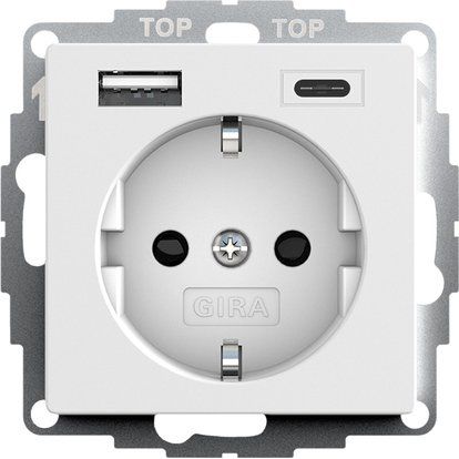 Gira - Steckdose USB-Spannungsversorgung 245927 1xTypA, 1xTypC DC5V