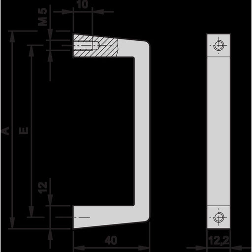 Schroff - Komponente für Tür (Schaltschrank) Frontgriff 6/9HE 10501008