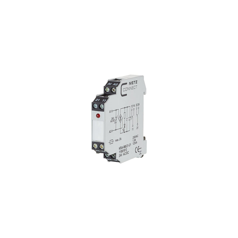 Metz Connect - Schaltrelais Koppelbaustein KRA-M8/21-21 24AC/DC 2W