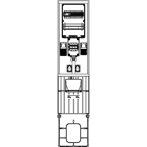 Elsta Mosdorfer - Installationskleinverteiler MV Säule 308 D040 0/2/0/2 MV70P308.40D.N0202 TN