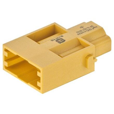 Harting - Kontakteinsatz für Rechtecksteckverbinder GND Modul 09140013032 Kunststoff, gelb, St − 1 Stück