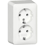 Gira - Steckdose 2fSCHUKO-Steckd.+Montagep. 478013 AP Reinweiß