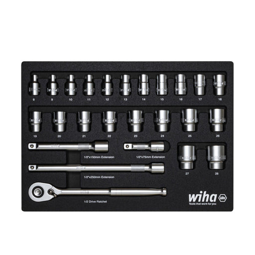 Wiha - Schraubenschlüsselset Ratschenschlüssel 33891 Set 1/2"