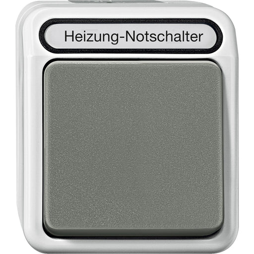 Merten - Installationsschalter Heizungs-Notschalter MEG3448-8029 1-polig, lichtgrau