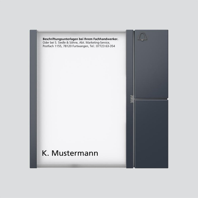 Siedle&Söhne - Funktionsmodul für Türkommunikation Tasten-Modul TM 612-1 AG anthrazitgrau − 1 Stück