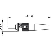 Telegärtner - LWL-Steckverbinder T-ST Stecker SM 100007055 Kabel D:2,6-3,0mm