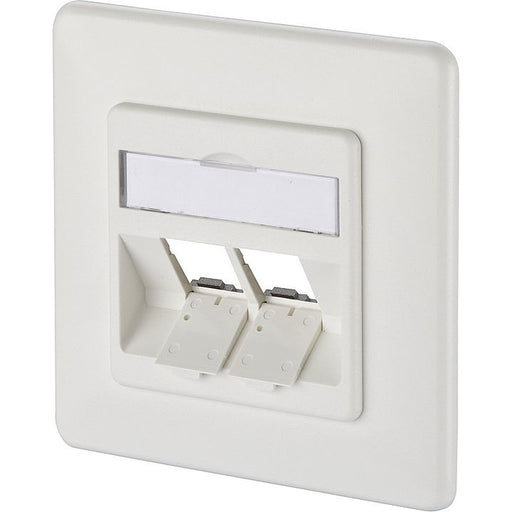 Metz Connect - Kommunikationsanschlussdose Kupfer Keystone Dose UP 130B20D21002KE 2Port leer rws − 10 Stück