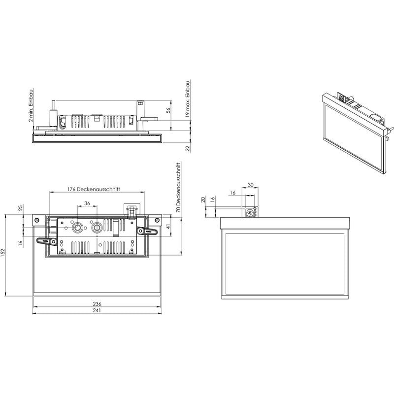 RP-Technik - Sicherheitsleuchte LED-Rettungszeichenleuchte AMR009-E ZB, Edelstahloptik