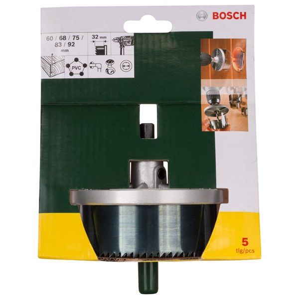 Bosch - Werkzeugset Lochsägen-Set, 5-teilig, 2607019451 Durchmesser: 60 - 92
