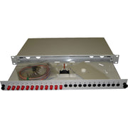 Fumo - Patchpanel LWL Panel 24xST 24Pigt. OM2 BX-A-24-ST-24-OM2 ausziehbar