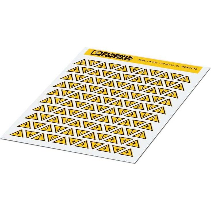 Phoenix Contact - Warn-/Hinweisschild Warnschild PML-W101 (12,5X12,5) − 5 Stück