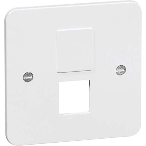 Peha - Einsatz/Abdeckung für Kommunikationstechnik Abdeckung ws D 80.610 AMP W für 2 MJ-Steckverb