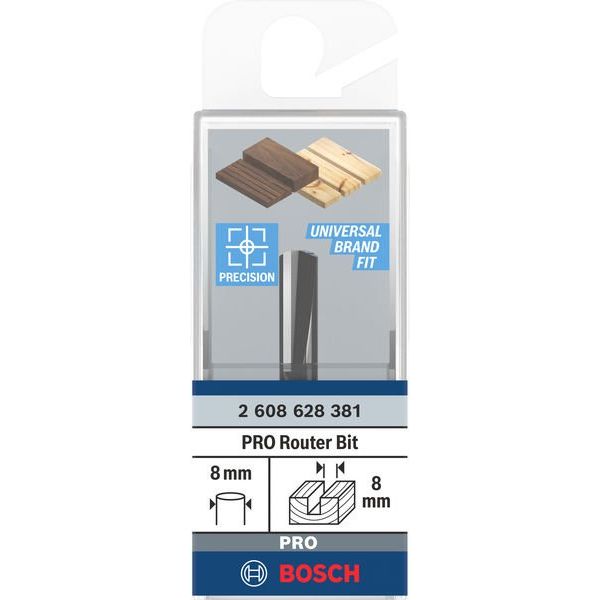 Bosch - Fräser PRO Nutfräser, 2608628381 zweischneidig 8 x L
