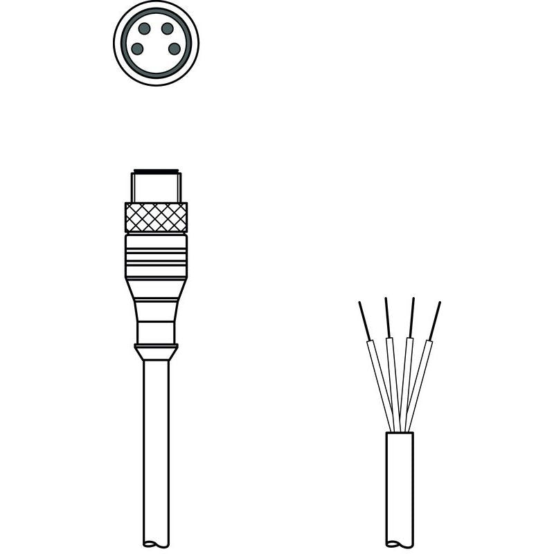Leuze - Konfektioniertes Sensor-Aktor-Kabel Anschlussleitung KS U-M8-4A-P1-020