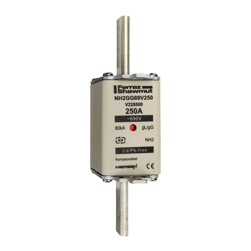 Mersen - Messersicherung NH-Sicherungseinsatz SF NH2GG69V250 Gr.2 gG 250A/690V KM − 3 Stück