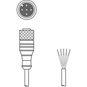 Leuze - Konfektioniertes Sensor-Aktor-Kabel Anschlussleitung KB-008-3000-YB
